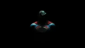 Superman In The Darkness Amoled Desktop Wallpaper