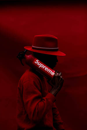 Supreme Aesthetic Man In Fedora Wallpaper