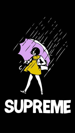 Supreme Aesthetic Raining Wallpaper