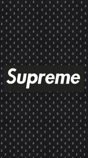 Supreme Brand In Black And White Wallpaper