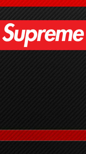 Supreme Logo On A Black Background Wallpaper