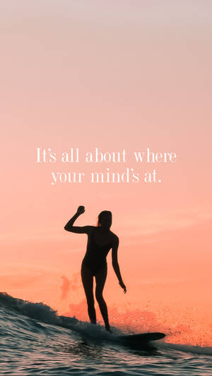 Surfing Mind Quote Wallpaper