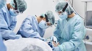 Surgeon Team Operating Icu Wallpaper