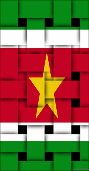 Suriname Woven Flag Wallpaper