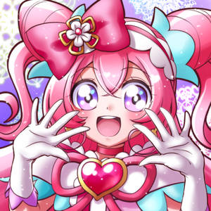 Surprised Cure Precious Anime Girl Wallpaper