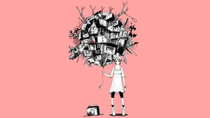 Surreal Anime Balloonof Memories Wallpaper