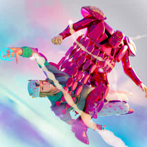 Surreal Anime Characterand Robot Wallpaper