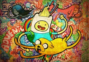 Surreal Journey Through A Trippy Cartoon Universe Wallpaper