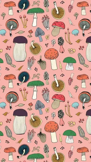 Surreal Trippy Mushroom Fantasy Wallpaper