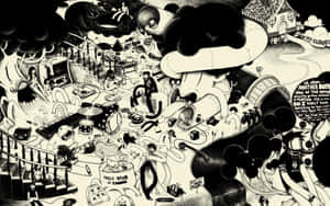 Surreal Vintage Cartoon Chaos.jpg Wallpaper