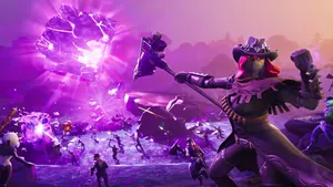 Survive And Thrive In Fortnite With The Purple Set Wallpaper