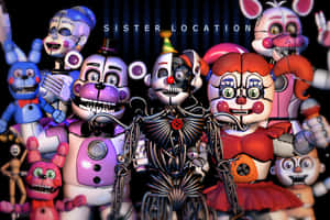 Survive Five Nights Of Terror At Fnaf Sister Location Wallpaper