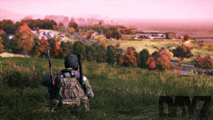 Survivor Sitting On Field Dayz Desktop Wallpaper