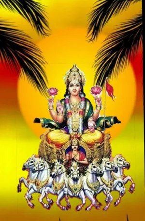 Surya Bhagwan Sun And Leaves Wallpaper