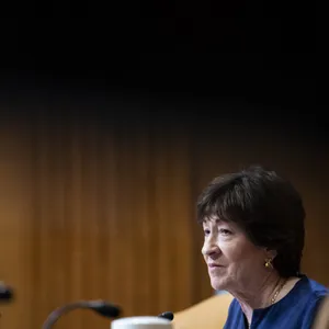 Susan Collins Speaking On The Phone Wallpaper