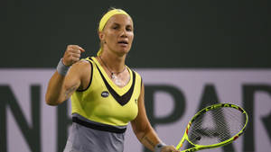 Svetlana Kuznetsova Proud Fist Pump Wallpaper