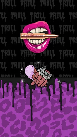 Swag Iphone Mouth Lipstick Wallpaper