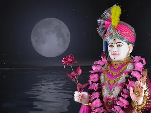 Swaminarayan Moonlight Wallpaper