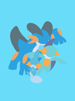 Swampert Evolution Vector Art Wallpaper