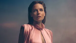 Swedish Actress Rebecca Ferguson Revealing Dress Wallpaper