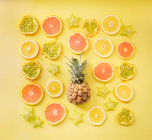 Sweet And Tangy Pineapple And Citrus Treat Wallpaper