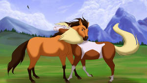 Sweet Scene From Spirit Stallion Of The Cimarron Wallpaper