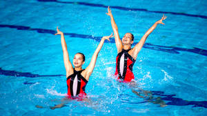 Swimming Duet Artistic Swimming Wallpaper