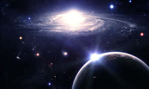 Swirling Space Galaxy Wallpaper