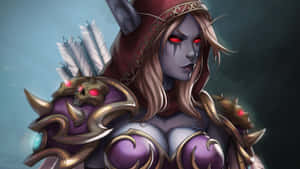 Sylvanas Windrunner Glowing Red Eyes Wallpaper