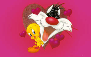 Sylvester Cat Loves Tweety Bird Wallpaper