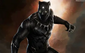 T'challa, The Black Panther Hero Wallpaper