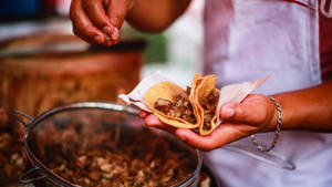 Tacos Al Pastor With Savory Pork Wallpaper