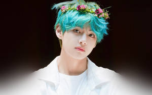 Taehyung Flower Crown Wallpaper