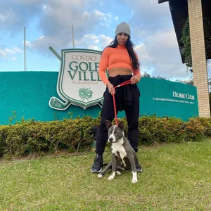 Taila Santos With Dog Wallpaper