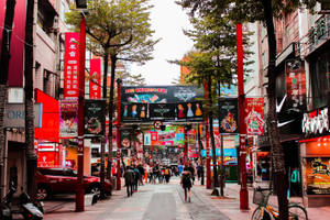 Taiwan Shopping District Wallpaper