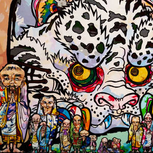 Takashi Murakami 4k White Tiger Wallpaper