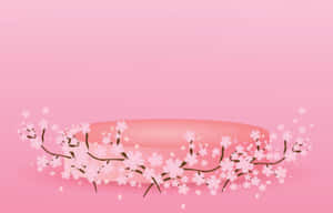 Take A Break And Enjoy The View Of The Japanese Sakura Season With A Computer Backdrop Wallpaper