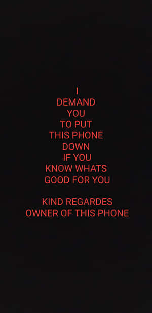 Take A Break From Your Phone And Enjoy The World Around You Wallpaper