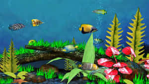 Take A Dip With Live Fish Wallpaper