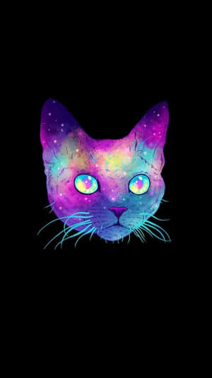 Take A Journey Through Space With Galaxy Cat Wallpaper