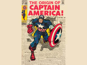 Take A Trip Back In Time With Retro Captain America Wallpaper