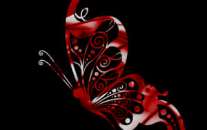 Take Flight And Follow Your Dreams With The Beautiful Red Butterfly Wallpaper