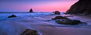 Take In The Beauty Of A Blue And Purple Sunset Wallpaper