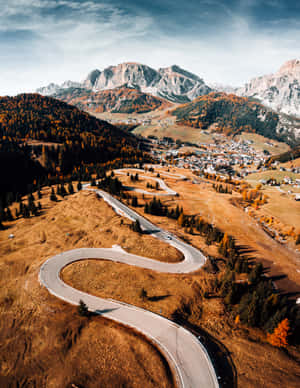 Take In The Beauty Of Fall From Atop A Mountain Wallpaper