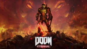 Take On The Hordes Of Hell In 'doom Eternal' Wallpaper