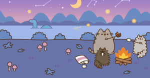 Take The Day To Relax And Enjoy The Sweet Serenity Of This Cute Pusheen! Wallpaper