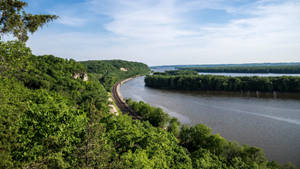 Taking A Cruise Through The Beautiful Mississippi River Wallpaper