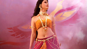 Tamannaah Bhatia In Bahubali Flower Jewellery Wallpaper