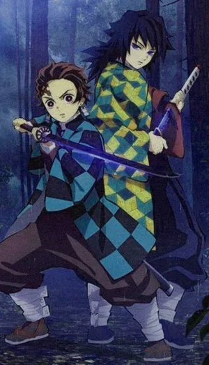 Tanjiro And Giyu Demon Slayer Iphone Wallpaper