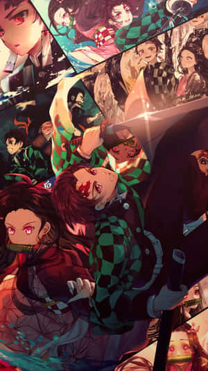 Tanjiro And Zenitsu - Street Fighters Of The Demon Slayer Corps Wallpaper